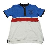 Modro-bílo-červené tričko s číslem C&A