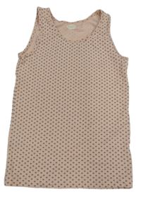 Světlerůžovo-šedý puntíkatý top 