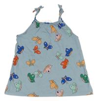 Světlemodrý top s motýlky H&M