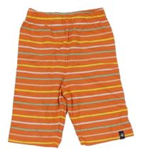 Oranžovo-barevné pruhované teplákové kraťasy Jako-o