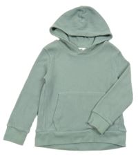 Světlezelená žebrovaná mikina s kapucí H&M