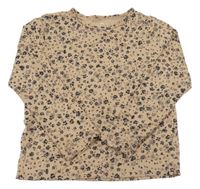 Béžovo-černé triko s leopardím vzorem H&M