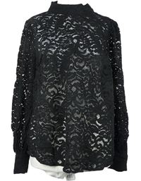 Dámská černá krajková halenka H&M