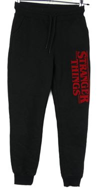 Dámské černé tepláky s logem Stranger Things Primark