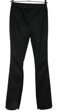 Dámské černé třpytivé legíny 