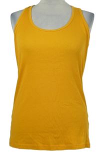 Dámský oranžový žebrovaný top 