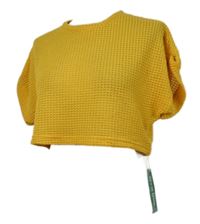 Nové - Dámské okrové pletené crop tričko Shein 