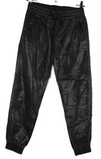 Dámské hnědé koženkové cuff kalhoty Zara 