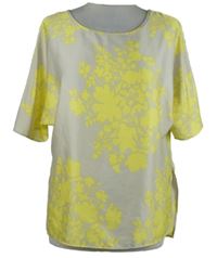 Dámská béžovo-žlutá květovaná saténová halenka Principles 