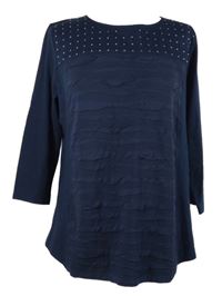 Dámské tmavomodré triko s cvočky Rabe 