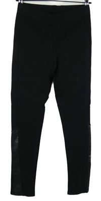 Dámské černé tregíny s pruhy M&S