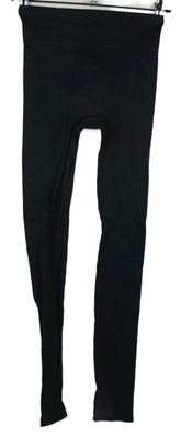 Dámské černé žebrované legíny Boohoo 