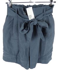Dámské tmavošedé sukňové kraťasy s páskem H&M