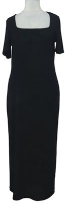 Dámské černé žebrované midi šaty Primark 