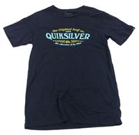 Tmavomodré tričko s logem Quiksilver
