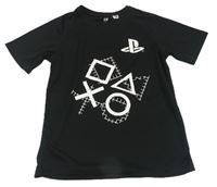 Černé sportovní tričko s potiskem Playstation H&M