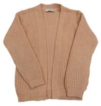 Růžový třpytivý svetrový cardigan C&A