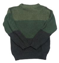 Khaki-tmavomodrý svetr infinity kids
