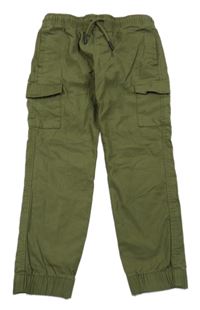 Khaki plátěné cargo kalhoty Denim Co.