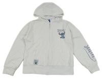 Bílá propínací mikina se Stichem a kapucí Disney