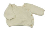 Smetanový propínací svetr H&M