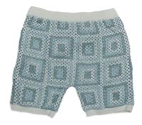 Modro-bílé kostkované pletené kraťasy F&F