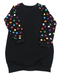 Černé šaty se srdíčky Shein