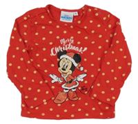 Červené puntíkaté triko s Minnie Disney