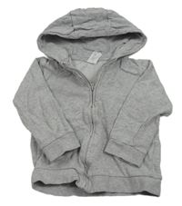 Šedá propínací mikina s kapucí H&M