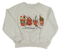 Bílá mikina s nápoji Shein