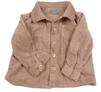 Světlerůžová manšestrová košilová bunda Primark