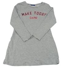 Šedé teplákové šaty s nápisem Pepperts