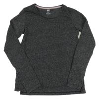 Tmavošedé melírované triko H&M