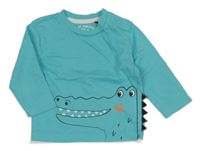 Modré triko s krokodýlem S. Oliver