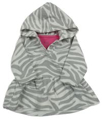 Šedé vzorované fleecové šaty s kapucí Carter's