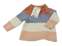 Nové - Barevný pruhovaný svetr Topomini