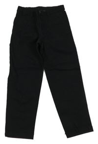 Černé plátěné chino kalhoty H&M