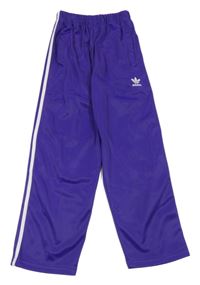 Fialové sportovní kalhoty s logem Adidas