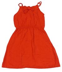 Červené šaty s mašlí H&M