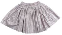Světlerůžovo-stříbrná vzorovaná skládaná sukně Tu