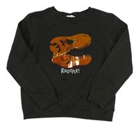 Antracitová mikina s dinosaurem H&M