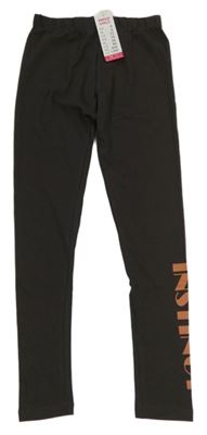 Nové - Kávové legíny s nápisem zn. Pepco