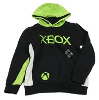 Černo-limetková mikina s logem X-box a kapucí George 