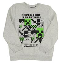 Šedá mikina s potiskem Minecraft Primark 