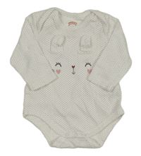 Bílé tečkované body s králíčkem 