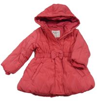 Růžová šusťáková zimní parka s kapucí M&S