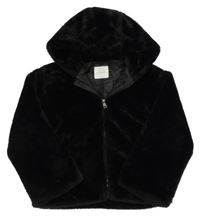 Černá kožešinová podšitá vesta s kapucí Primark