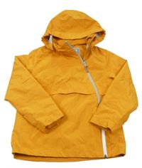 Okrová šusťáková jarní bunda s odepínací kapucí Tchibo