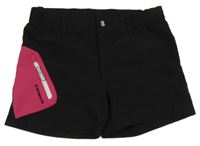 Černo-růžové šusťákové outdoorové kraťasy Icepeak 