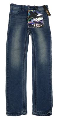 Nové - Modré super skinny rifle Next